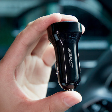 Carregador de carro 66W USB-C USB POWER ENTREGA QC 4.0 FCP Preto