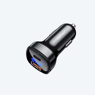 Carregador de carro 66W USB-C USB POWER ENTREGA QC 4.0 FCP Preto
