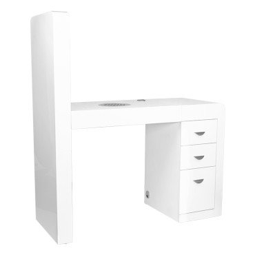Bureau cosmétique 310 blanc droit — vue latérale