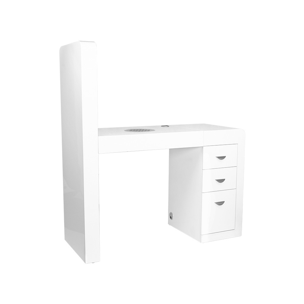 Bureau cosmétique 310 blanc droit — vue latérale