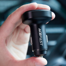 Car Charger 66W 2x USB-C USB Power Dostava QC 4.0 Črna