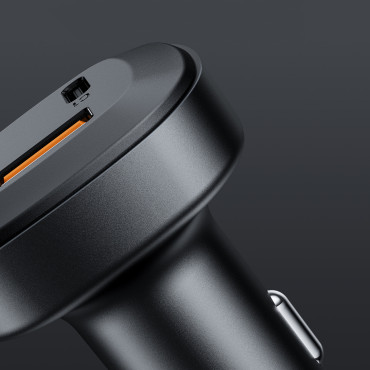 Carregador de carro 66W 2X USB-C USB POWER ENTREGA QC 4.0 Preto