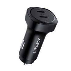 Auto Nabíjačka 72W 2x USB-C Power Dodanie QC 3.0 Čierna