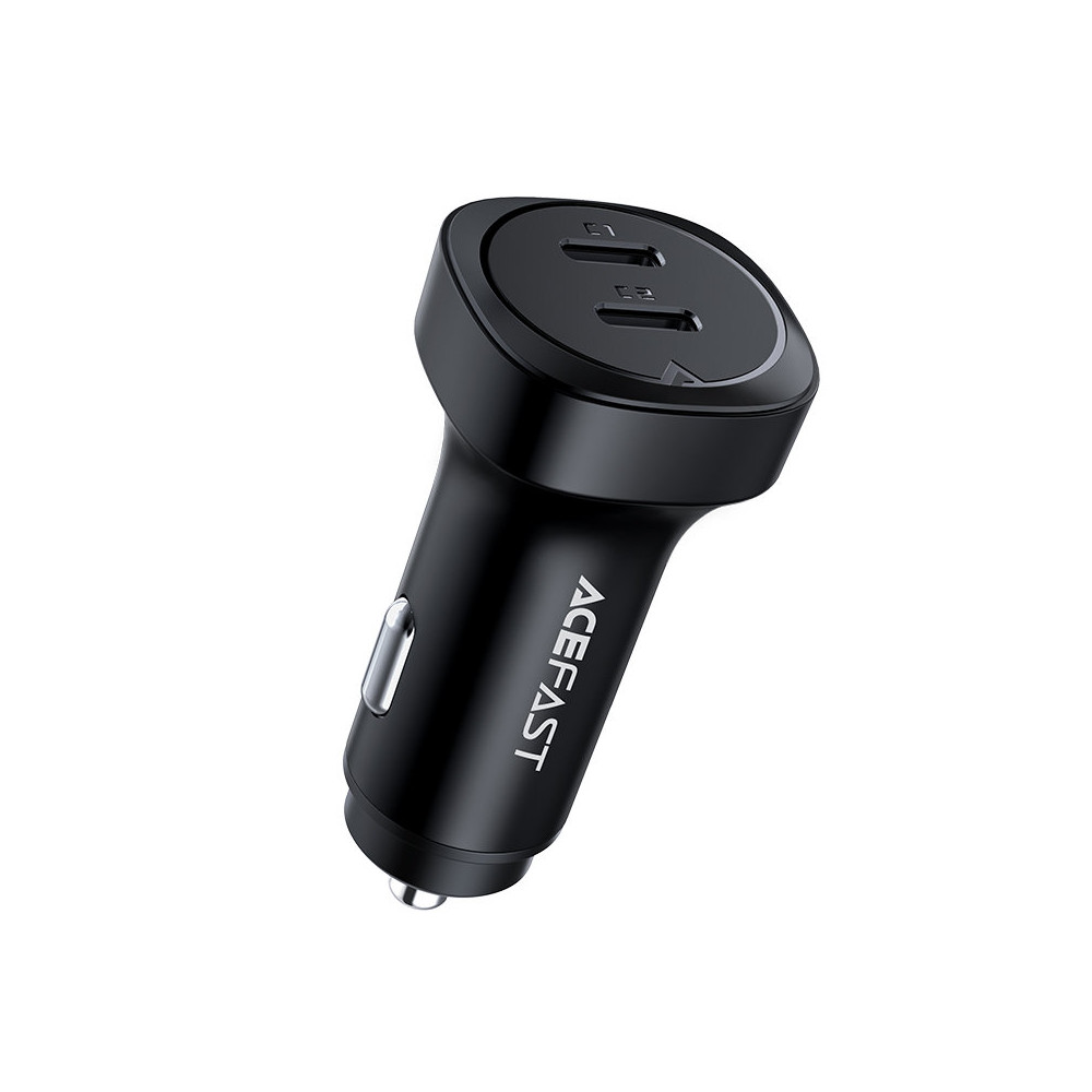 Auto Nabíjačka 72W 2x USB-C Power Dodanie QC 3.0 Čierna