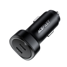 Autolaturi 72W 2x USB-C Power Delivery QC 3.0 Musta
