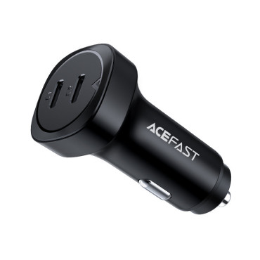 Auto Nabíjačka 72W 2x USB-C Power Dodanie QC 3.0 Čierna