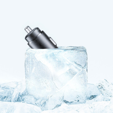 Caricabatterie per auto 72W 2x USB-C Energia di alimentazione QC 3.0 Nero