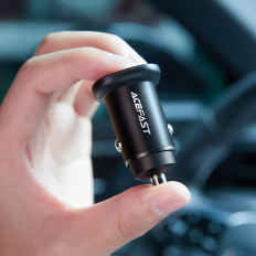 Carregador de carro 38W USB-C USB POWER ENTREGA QC 3.0 Preto