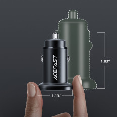 Auto Nabíjačka 38W USB-C USB Power Dodanie QC 3.0 Čierna