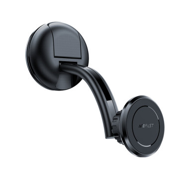 Bilmagnetisk holder til telefon på cockpit og svart ventilasjonskontroll