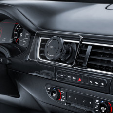 Suporte magnético do carro para telefone no cockpit e verificador de ventilação preto