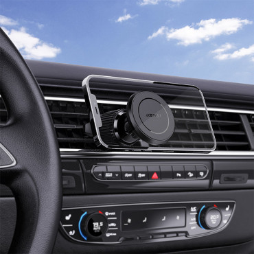 Poignée de voiture magnétique pour un téléphone de ventilation noir