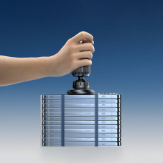 Magnetisk bilhåndtag til en sort ventilationstelefon