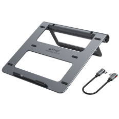 8IN1 bärbar datorstativ + multifunktionshub USB-C TF SD HDMI 4K RJ45 100W GRAY