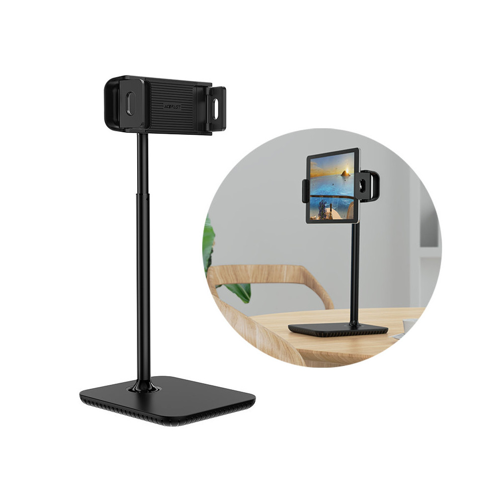 Teleskopický stôl stojan telefónne a tabletová rukoväť 135-230mm Šírka čierna