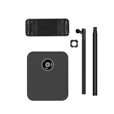 Teleskopisk skrivbordstelefon och tabletthandtag 135-230mm Bredd svart