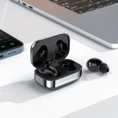 Herné bezdrôtové slúchadlá Funny TWS Bluetooth 5.2 Vodotesný IPX4 Silver