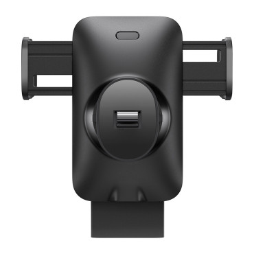 Carregador de automóveis de indução + alça para a sabedoria de telefone quadriculado Preto