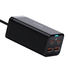 Rápido Universal Gan 2x USB-C 2X USB 100W QC 4,0+ Capítulo Preto AFC