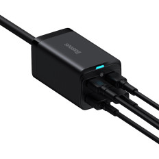 Rápido Universal Gan 2x USB-C 2X USB 100W QC 4,0+ Capítulo Preto AFC