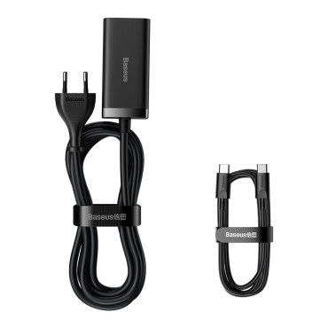 Rýchly universal GAN 2X USB-C 2X USB 100W QC 4.0+ AFC Čierna kapitola