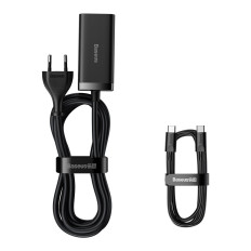 Rápido Universal Gan 2x USB-C 2X USB 100W QC 4,0+ Capítulo Preto AFC
