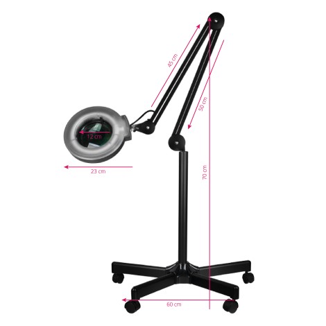 S5 LED lupa s čiernym statívom