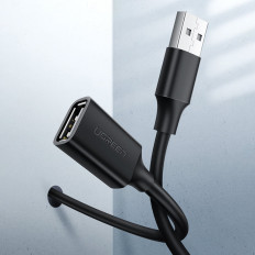 Extensie adapter voor USB 2.0 kabel 5m zwart