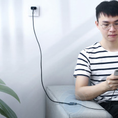 Extensie adapter voor USB 2.0 kabel 5m zwart