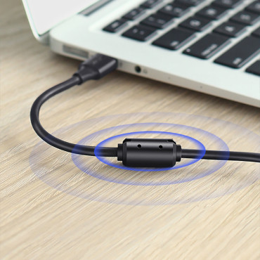 K USB USB-kabel - mini USB 5-pin USB verguld 0.5m zwart
