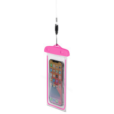 Caso impermeável para telefone PVC com uma colheres ao ar livre - rosa
