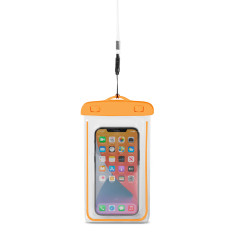 Étui imperméable pour téléphone PVC avec une laisse en plein air - orange