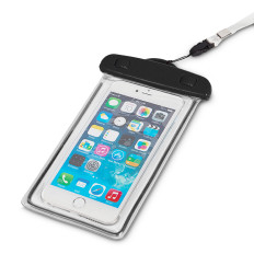 Waterproof case for PVC phone with a leash Outdoor - black