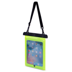 Étui imperméable sur tablette PVC avec bracelet extérieur réglable - vert