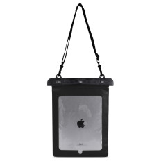 Caso impermeável para tablet PVC com pulseira ao ar livre ajustável - preto