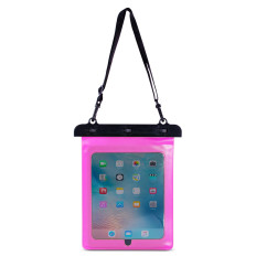 Caso à prova d'água para tablet PVC com pulseira ao ar livre ajustável - rosa