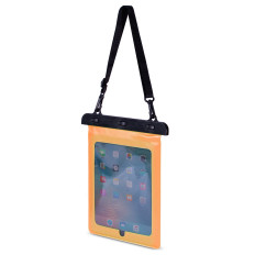 Waterproof case for PVC tablet with adjustable Outdoor - orange strap