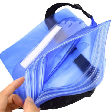 PVC à prova d'água renal para documentos ao ar livre do telefone - azul claro