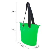 Borsa da spiaggia PVC impermeabile con braccia sulla spalla 11l - verde