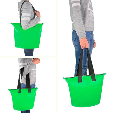 Plaža vreča vodotesna PVC z rokami na rami 11L - zelena