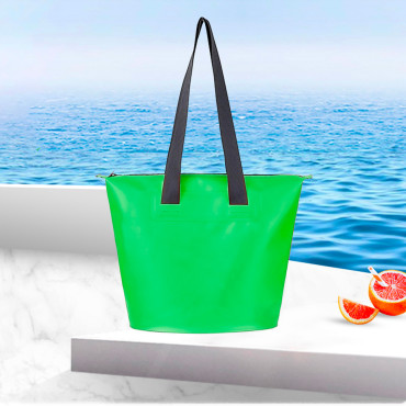 Plaža vreča vodotesna PVC z rokami na rami 11L - zelena