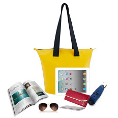 Beach bag Waterproof PVC with arms on shoulder 11l - yellow