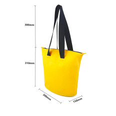 Bolsa de praia impermeável PVC com braços no ombro 11l - amarelo