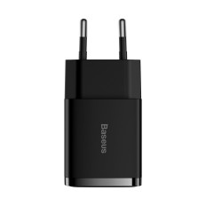 Compact 2x USB 10.5W musta laturi