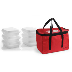 Sac isotherme LUNCH BOX pour le transport de 6 lunchboxes - Hendi 709849