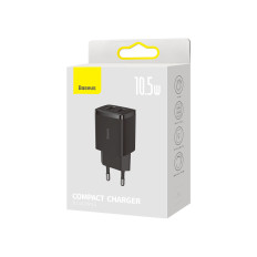 Compact 2x USB 10.5W musta laturi