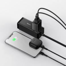Compact 2x USB 10.5W musta laturi