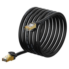 Schnelles Netzwerkkabel Patchcord RJ45 10 Gbit / s Katze 7 Geschwindigkeit Sieben 5m schwarz