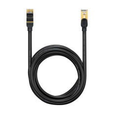 Ātra tīkla kabelis Patchcord RJ45 10Gbps Cat 7 ātrums septiņi 5m melni