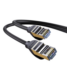 Ātra tīkla kabelis Patchcord RJ45 10Gbps Cat 7 ātrums septiņi 5m melni
